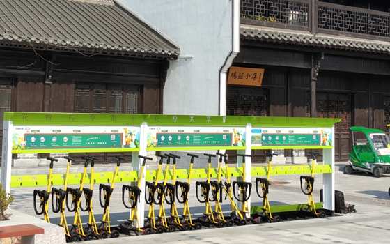 共享童車五一期間花粉共享童車大放異彩！