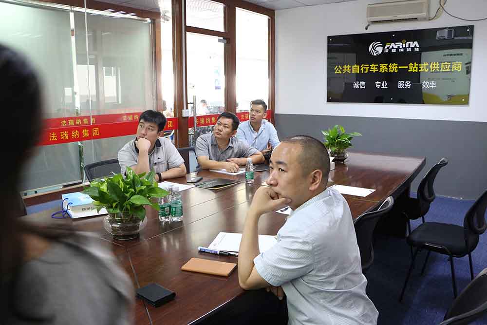 湖北共享單車客戶來東莞公司總部進行實地參觀考察
